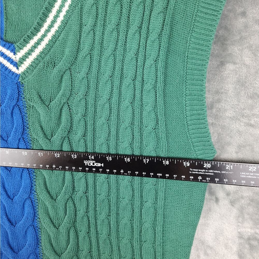 wild fable Blue and Green Cable-Knit Sweater Vest - Picture 3 of 6